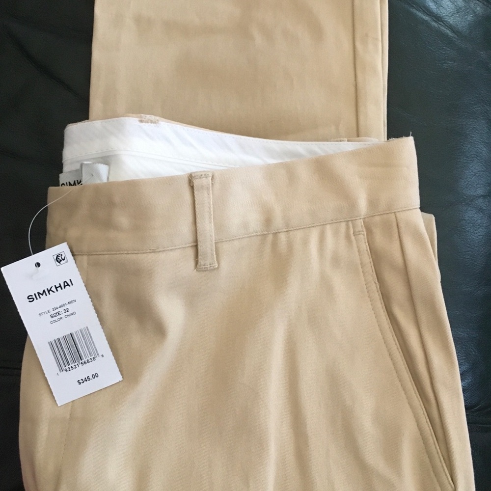 Jonathan Simkhai Men's Tan Chino Pants
